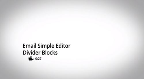 SimplyCast - E-mail Tutorial 9: Divider Block