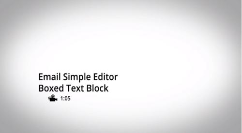 SimplyCast - E-mail Tutorial 7: Boxed Text Block