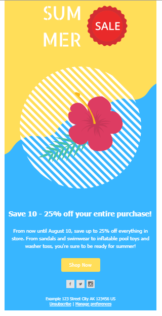 Summer Sale Email Template