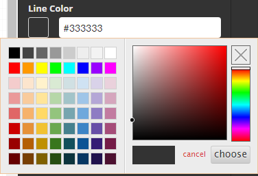 How do you use the color selector  in SimplyCast 360 