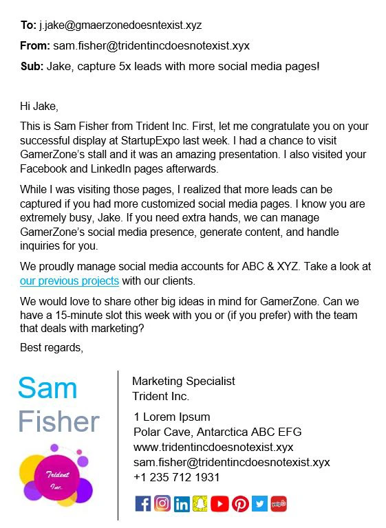 Sales Email Template